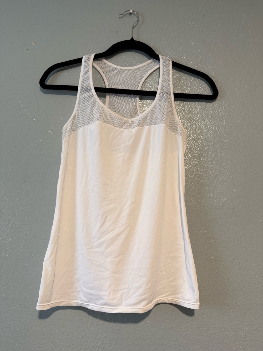 Wacoal White Mesh-Detail Racerback Tank Top - Women size M